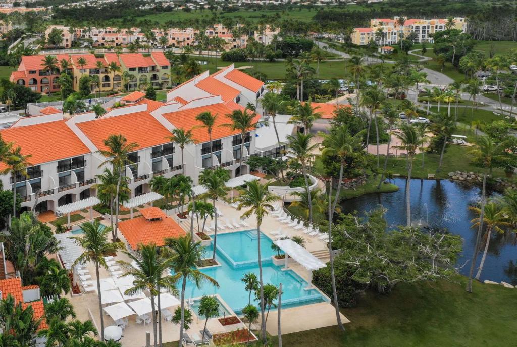 an aerial view of the resort at Wyndham Palmas Beach and Golf Boutique Resort in Humacao
