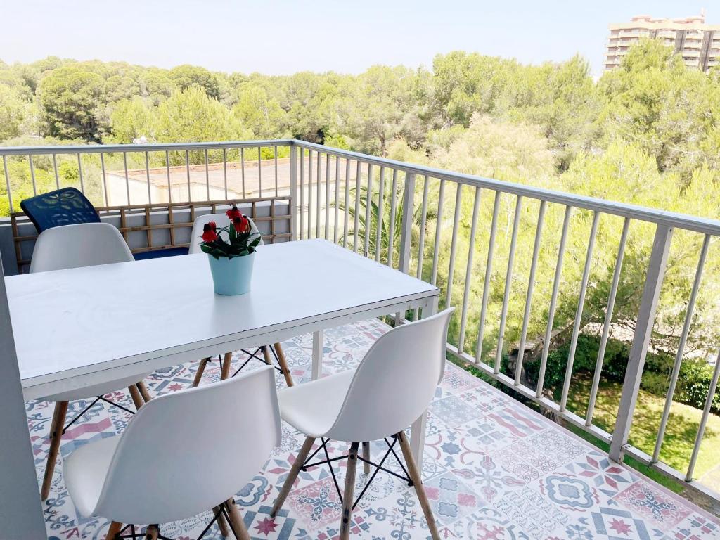 Balcon ou terrasse dans l'établissement Sunny El SALER Beach & GOLF