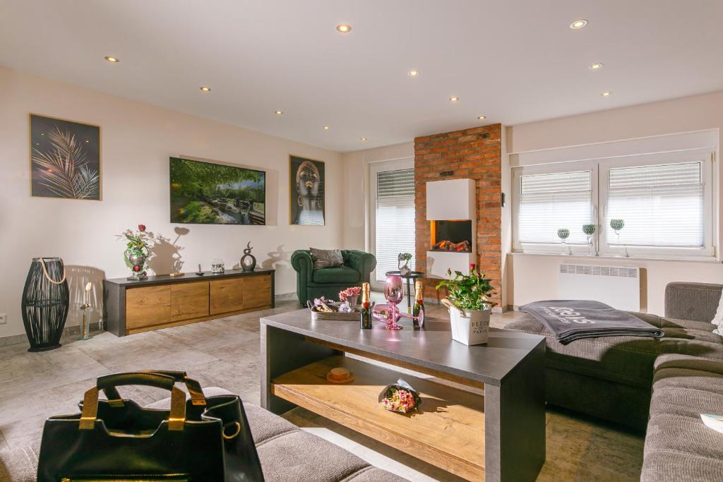 Posezení v ubytování Ferienhaus Andrea