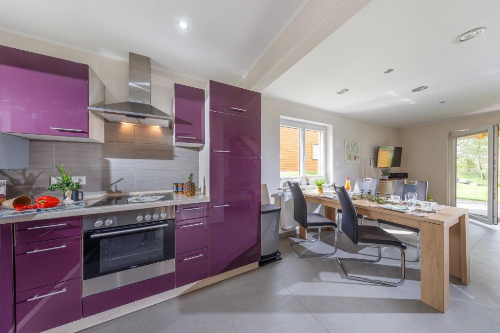 Kuchyň nebo kuchyňský kout v ubytování Ferienhaus Freya
