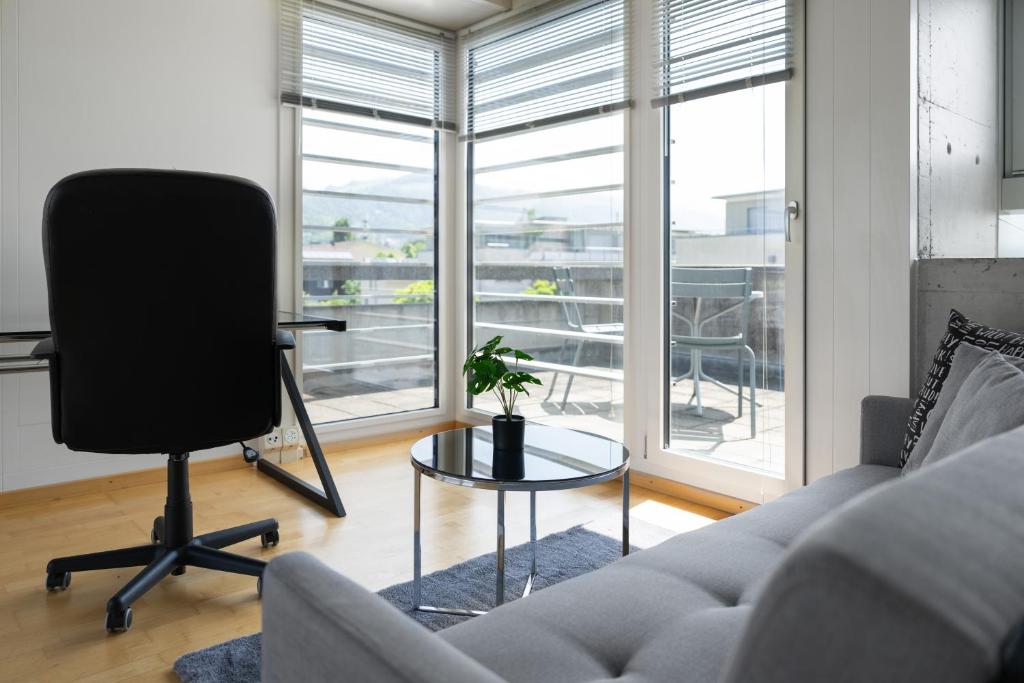 Posezení v ubytování Urban Cube mit Sauna