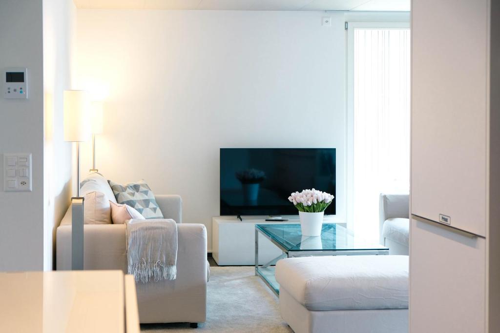 TV a/nebo společenská místnost v ubytování Schlossblick