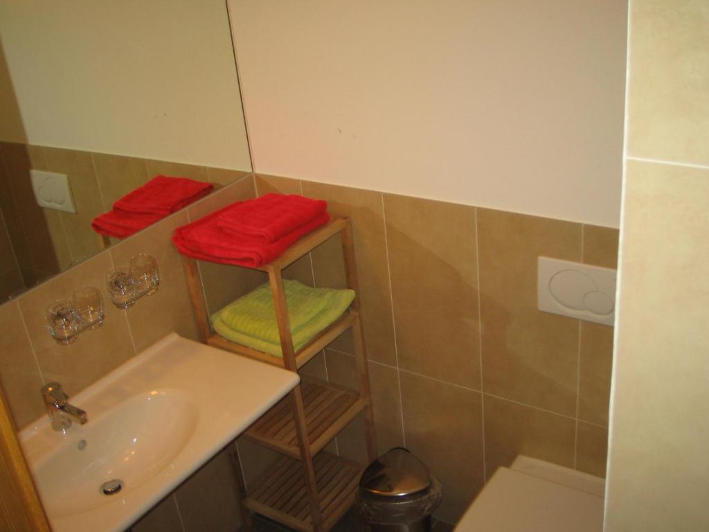 A bathroom at Haus Steissbach