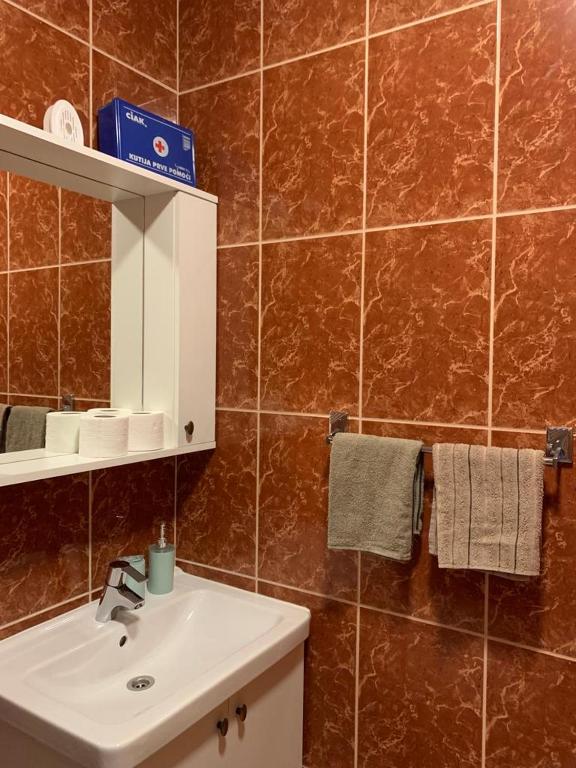 Kúpeľňa v ubytovaní Apartmani Dubrava