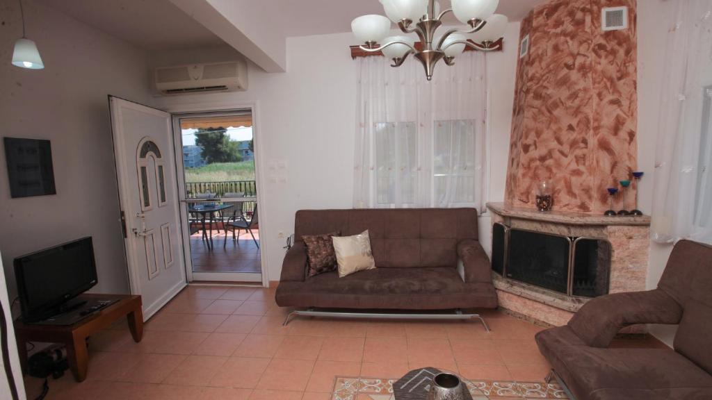 Posezení v ubytování Marialena house