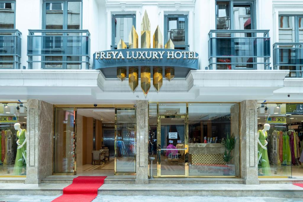 a store front of a luxury hotel at Freya Hotel in Istanbul