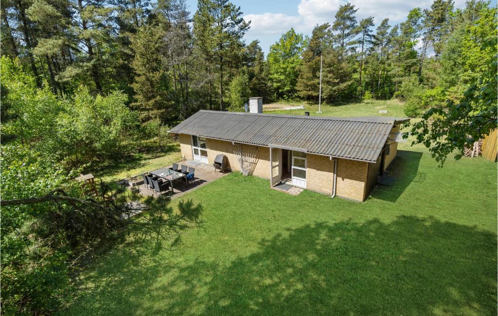 an overhead view of a small house in the woods at Stunning Home In Hadsund With Kitchen in Hadsund