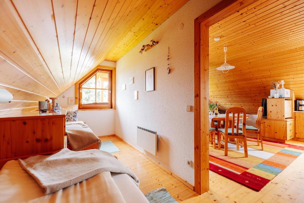 Postel nebo postele na pokoji v ubytování Ferienhaus Nora