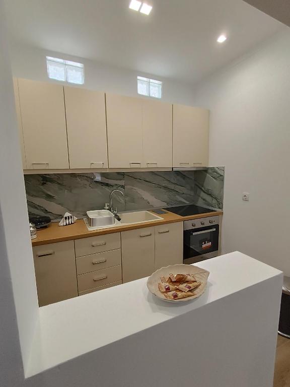 Kuchyň nebo kuchyňský kout v ubytování Selinia Residence