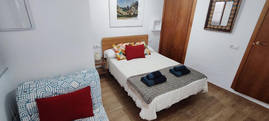 Postel nebo postele na pokoji v ubytování Estudio en el centro de Conil