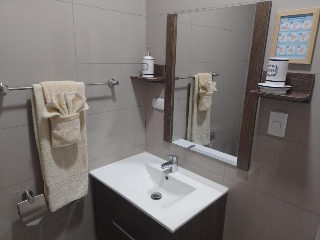 Koupelna v ubytování Apart Hotel Campos Rancagua