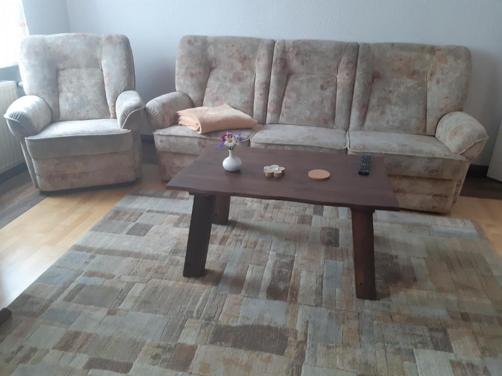 Posezení v ubytování Ferienwohnung Weiß