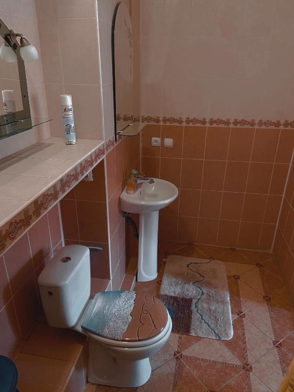 Koupelna v ubytování Вілла де Кампо