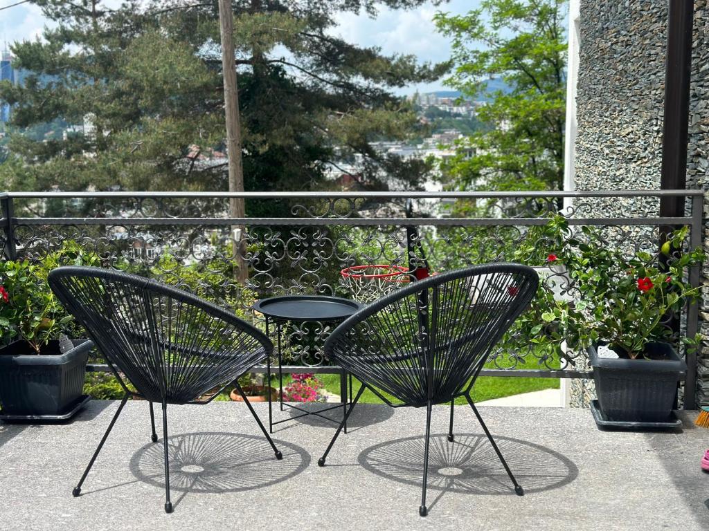 Balkón nebo terasa v ubytování Residence 33