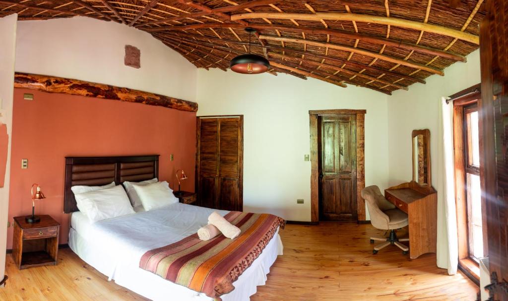 Postel nebo postele na pokoji v ubytování Lodge Atacama Horse