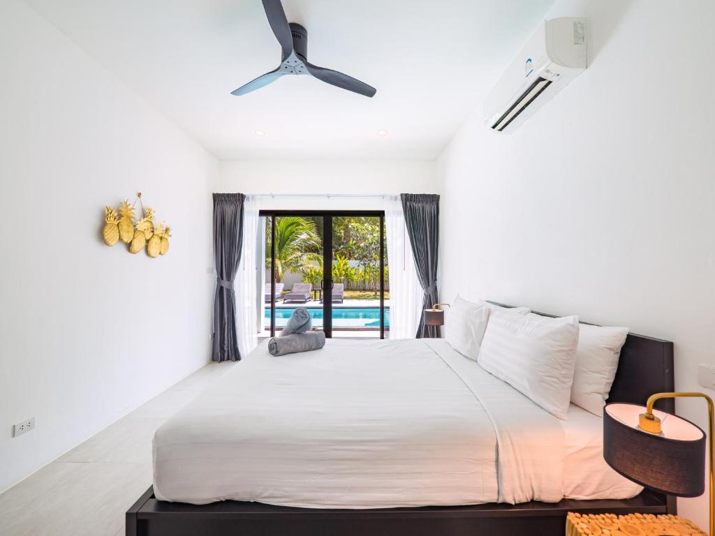 Postel nebo postele na pokoji v ubytování Villa Yana 2 bedrooms Lamai