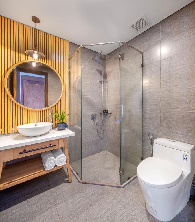 Phòng cho 3 người với Tầm nhìn ra Một góc Biển