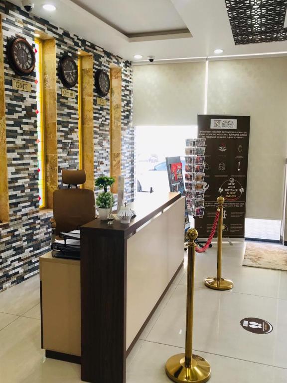 Vstupní hala nebo recepce v ubytování MY HOTEL Nizwa Residence Hotel Apartments نزوى ريزيدنس للشقق الفندقيه