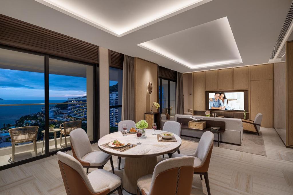 Posezení v ubytování Ascott Dadonghai Bay Sanya