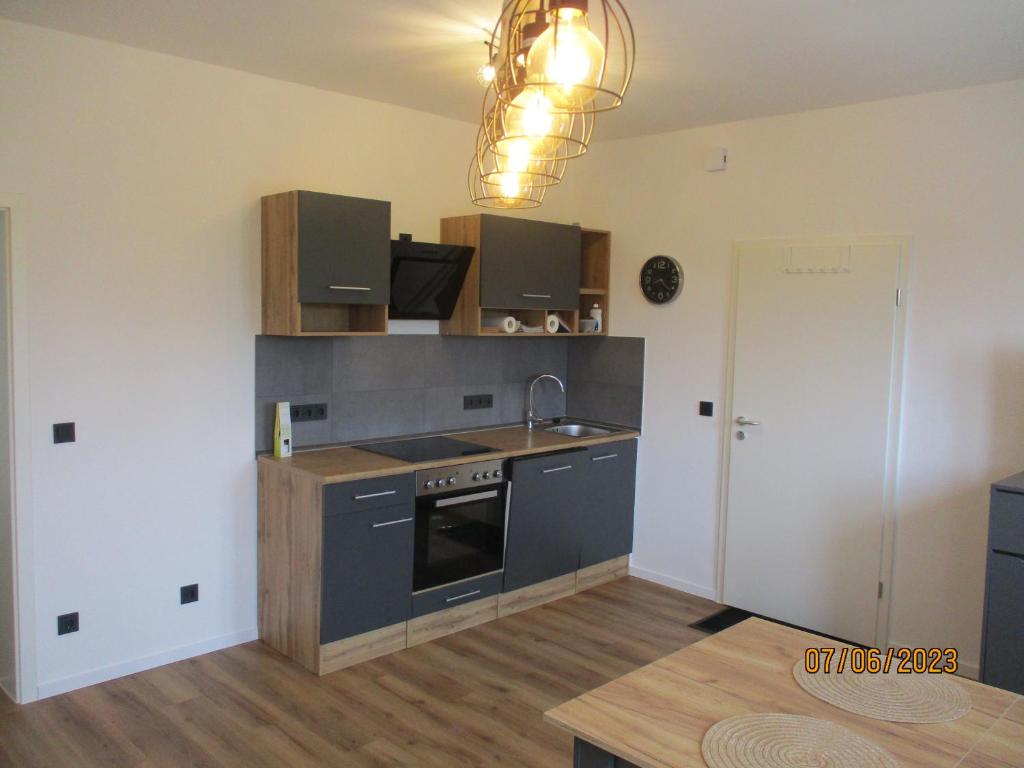 Kuchyň nebo kuchyňský kout v ubytování Parsberger Stadtwohnung