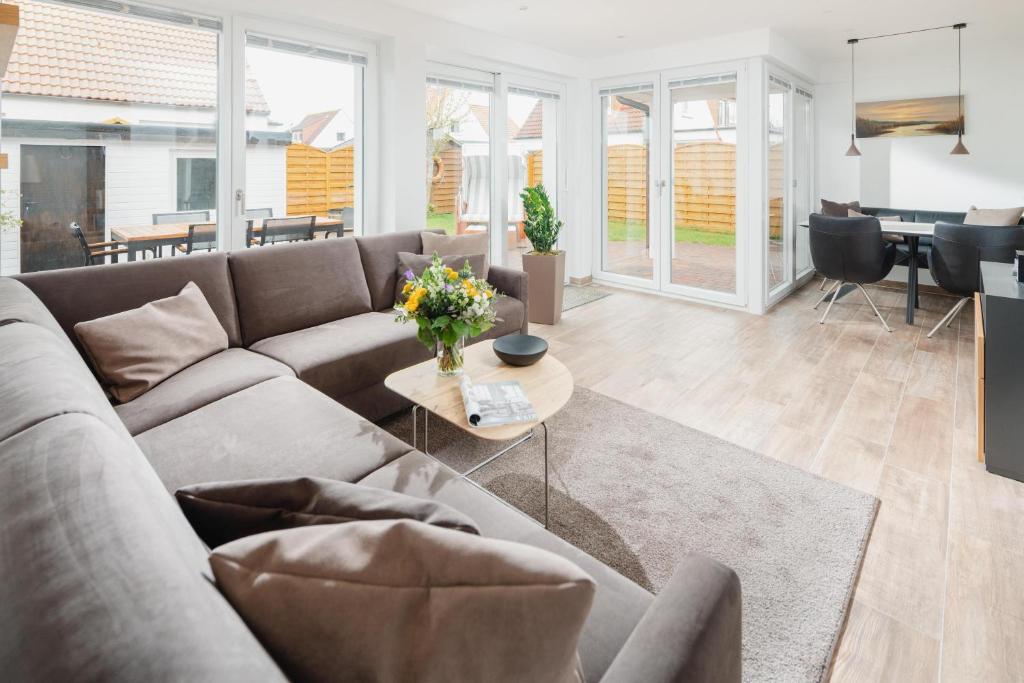 Χώρος καθιστικού στο Ferienhaus Seewind2