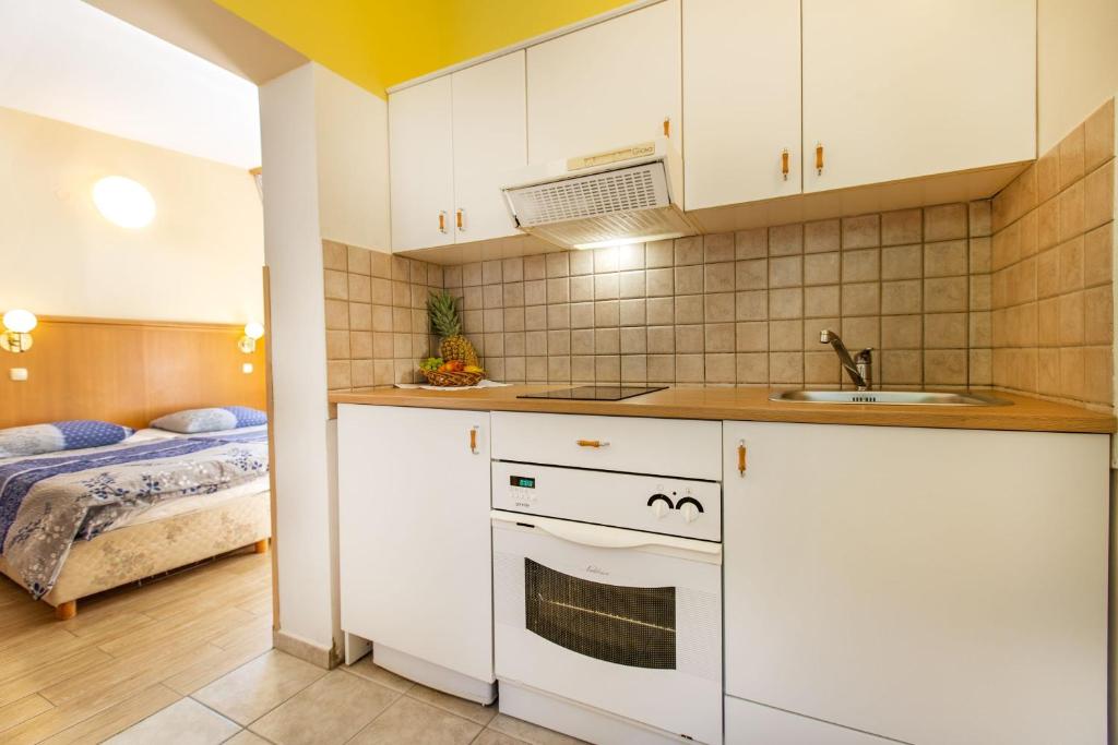 Kuchyň nebo kuchyňský kout v ubytování Maestral Residence