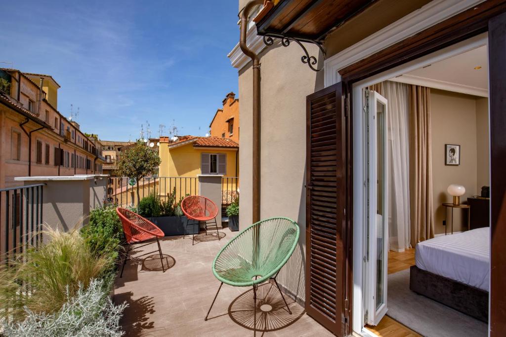 Balkón nebo terasa v ubytování Condotti Boutique Hotel