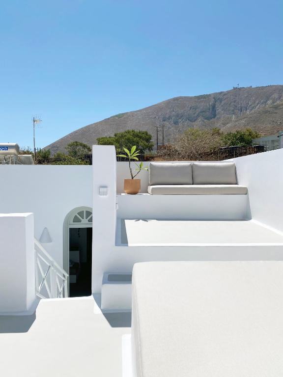 Χώρος καθιστικού στο Marousi Cycladic House with private pool