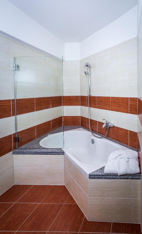 Koupelna v ubytování Hotel Unione