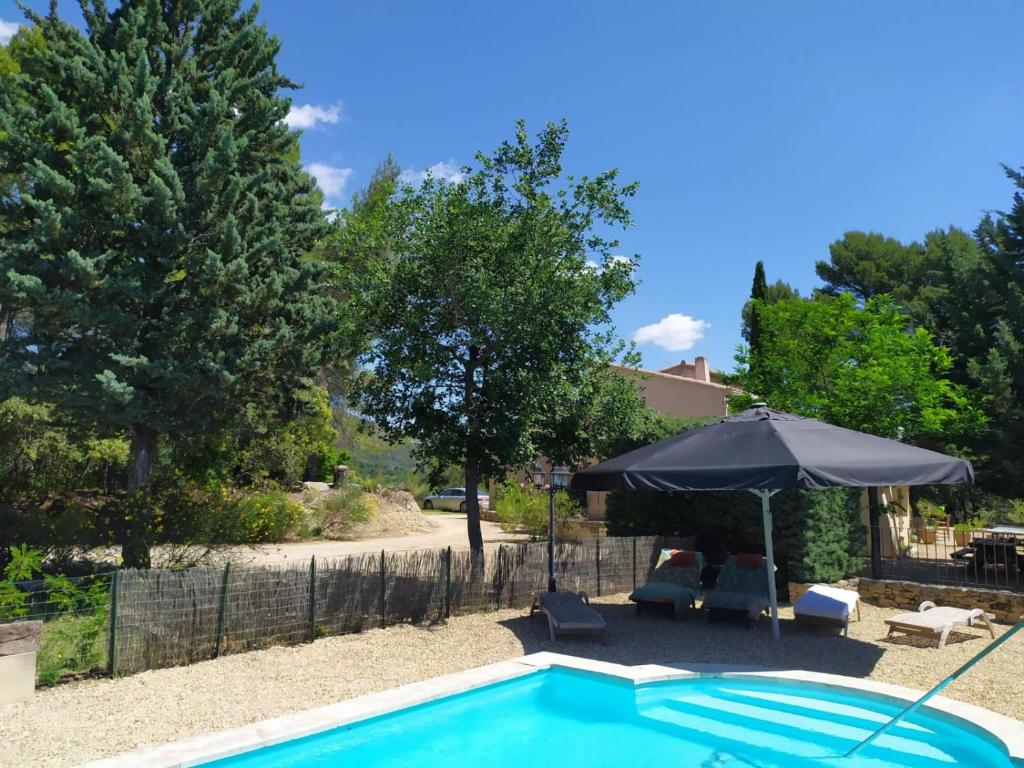 Bazén v ubytování Chambre au Cœur du Luberon nebo v jeho okolí