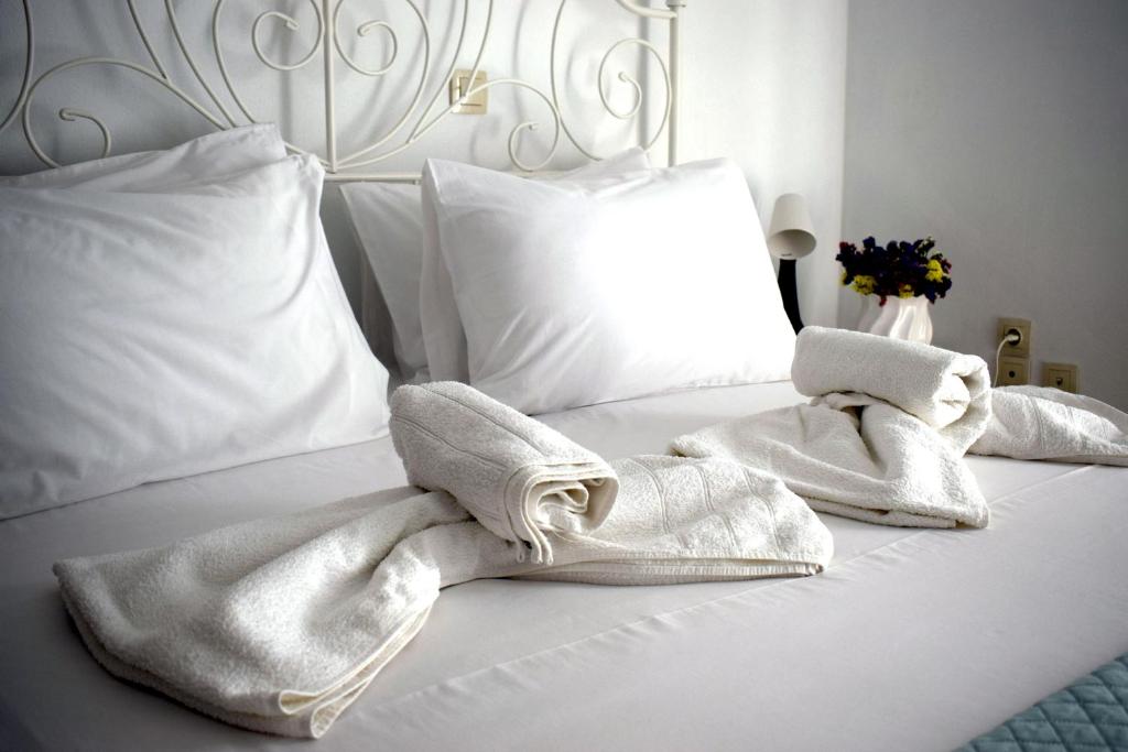 Un pat sau paturi într-o cameră la Κτήμα Κωνσταντινίδη