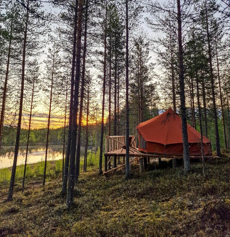 Příroda nedaleko luxury tent