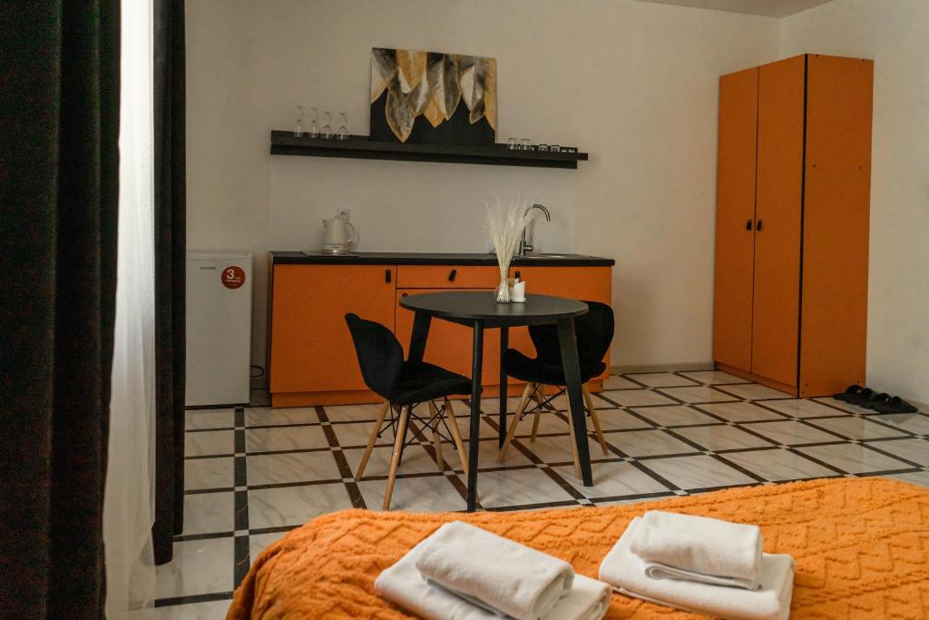 Postel nebo postele na pokoji v ubytování TREND HOUSE Apartments