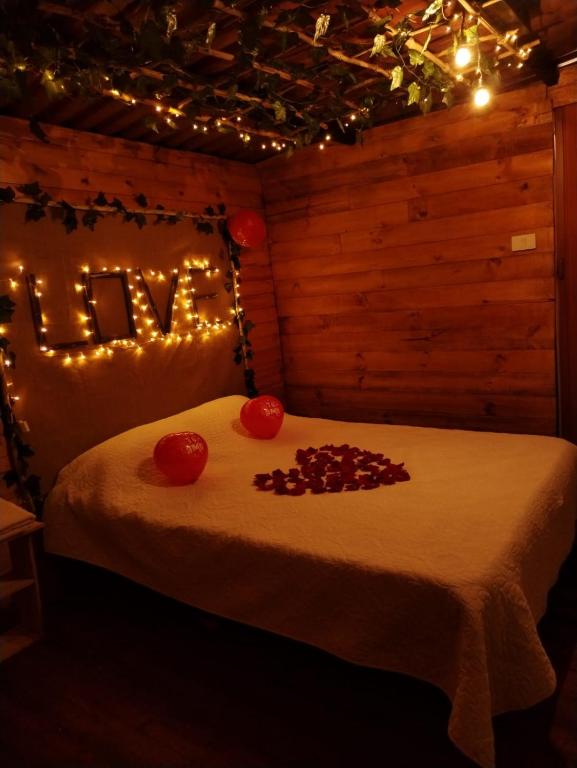 Postel nebo postele na pokoji v ubytování Glamping entre bosques