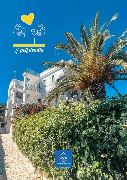 palma przed budynkiem w obiekcie The Family Nest - Casa Eva w mieście Manfredonia