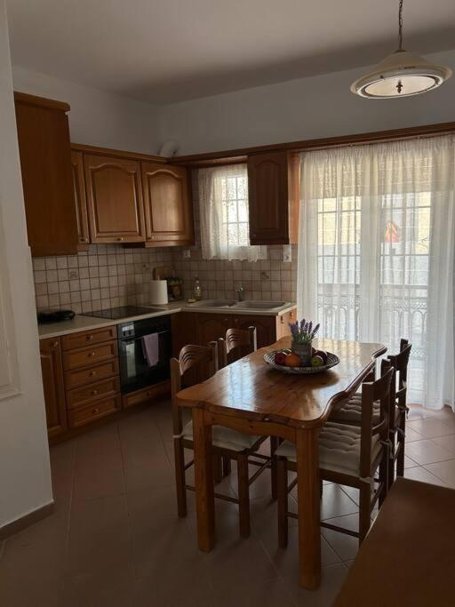 Kuchyň nebo kuchyňský kout v ubytování fotini's apartment