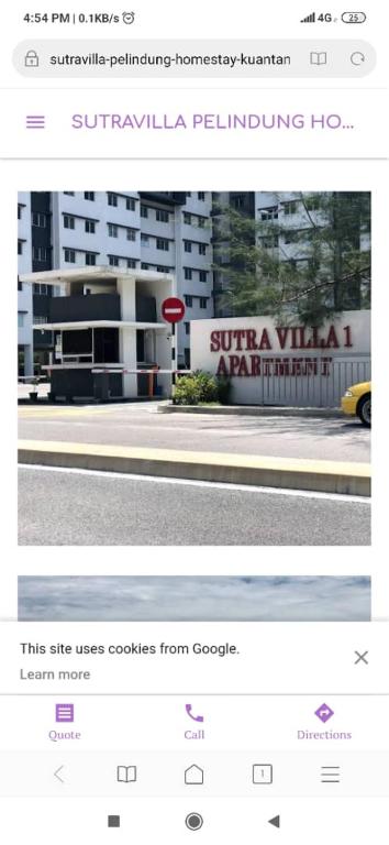 a screenshot of a website of a building with a street at AGMA Homestay in Kuantan
