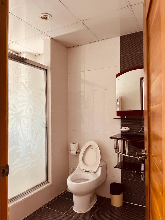 Koupelna v ubytování Aparta Hotel Roma