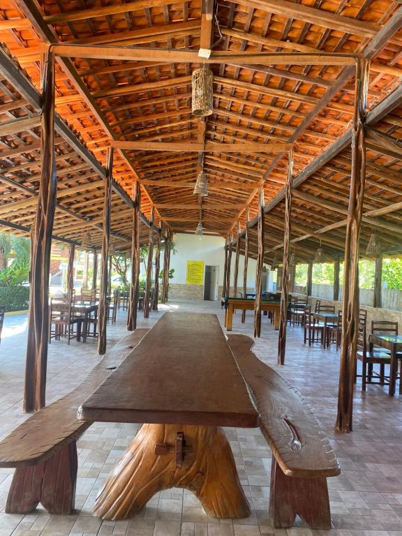 Restoran või mõni muu söögikoht majutusasutuses Chalé Temporada Porto dos Lençóis - Lençóis Maranhenses
