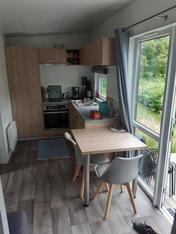 Kuchyň nebo kuchyňský kout v ubytování Tinyhouse Wemding