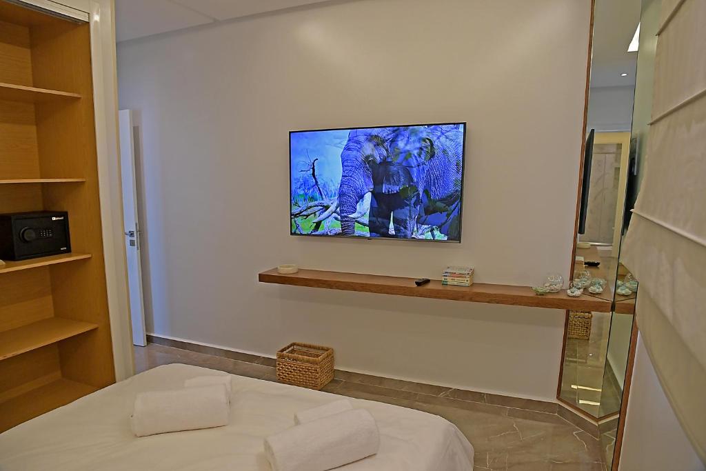 TV a/nebo společenská místnost v ubytování AKS Home appart 2 - CABONEGRO