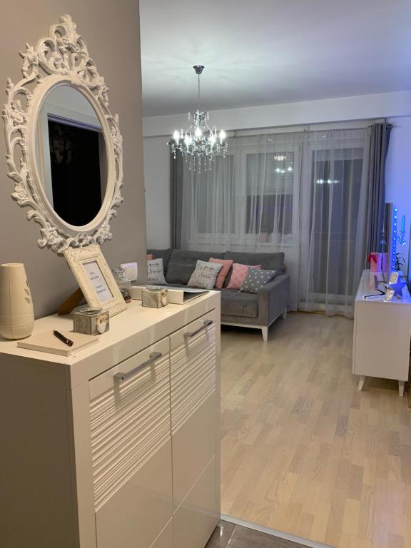 Ένα ή περισσότερα κρεβάτια σε δωμάτιο στο Apartment Sweet Home Banja Luka