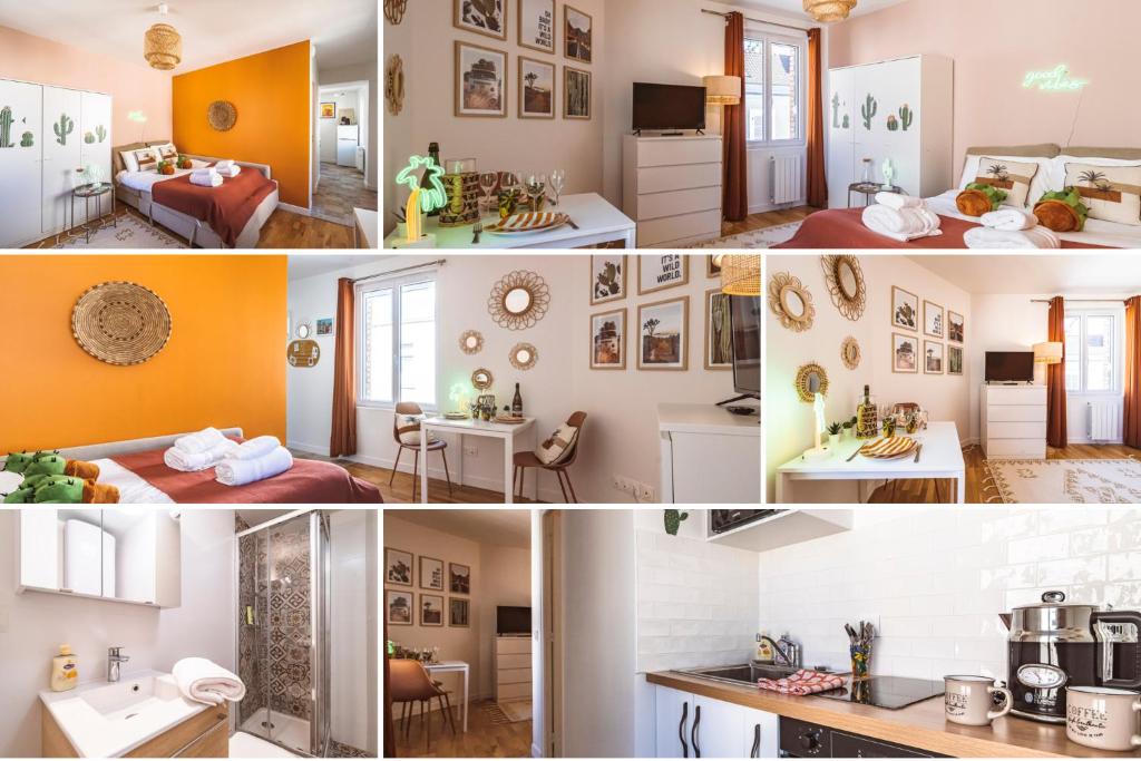 ExploreReims - California Dream studio proche gare/centre - One-Bedroom Apartment