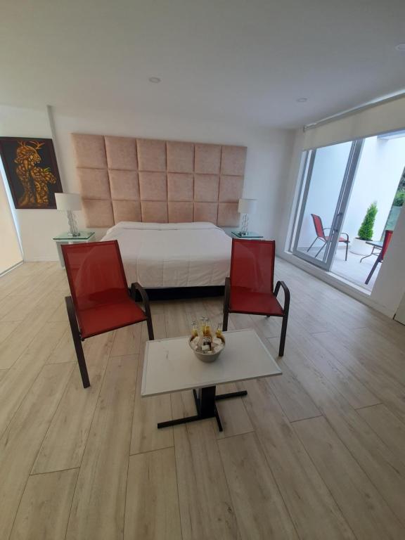 Posezení v ubytování Mirador samsara Suite Luxury piso completo