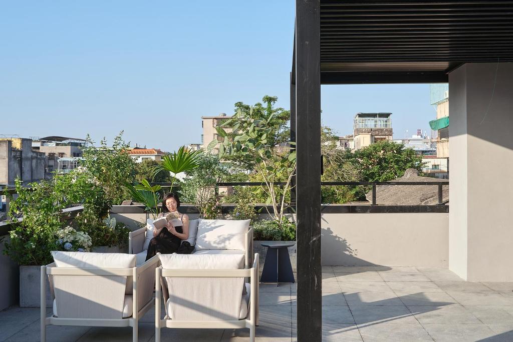 Balkón nebo terasa v ubytování Jiangnan House Chaozhou
