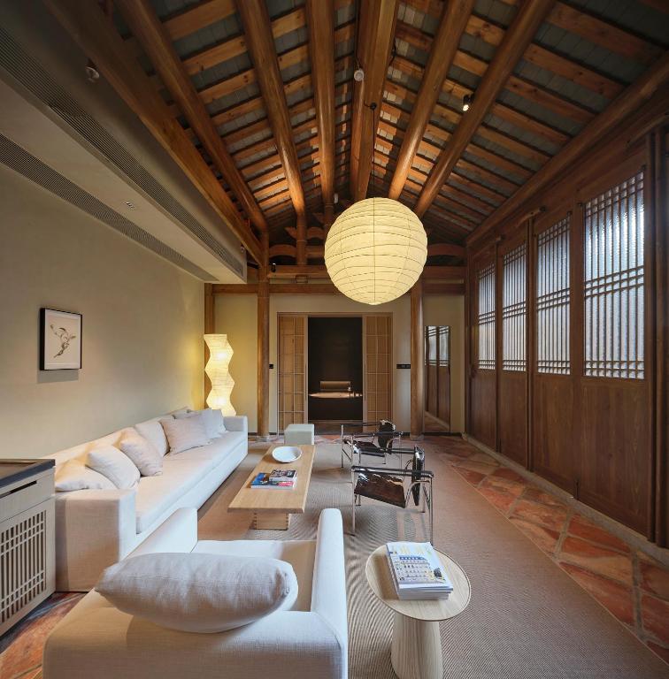 Posezení v ubytování Jiangnan House Chaozhou