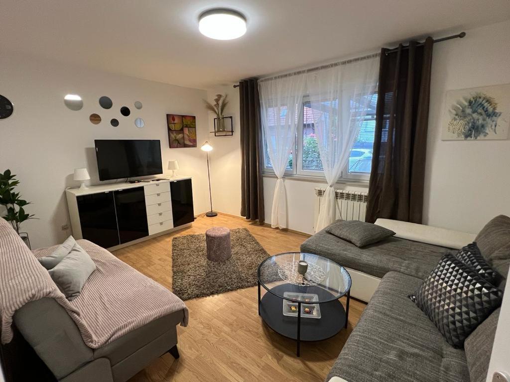 Χώρος καθιστικού στο Apartman Lara