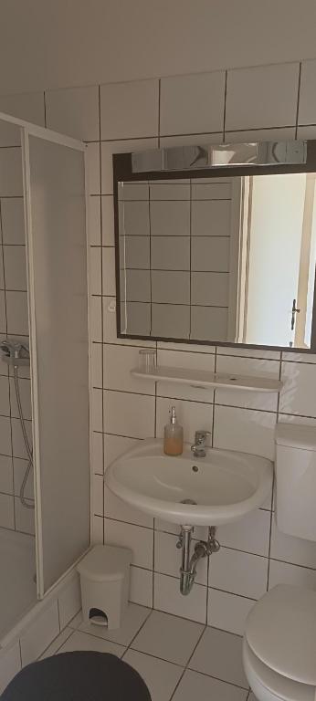 Koupelna v ubytování Gasthaus Schwarzer Adler