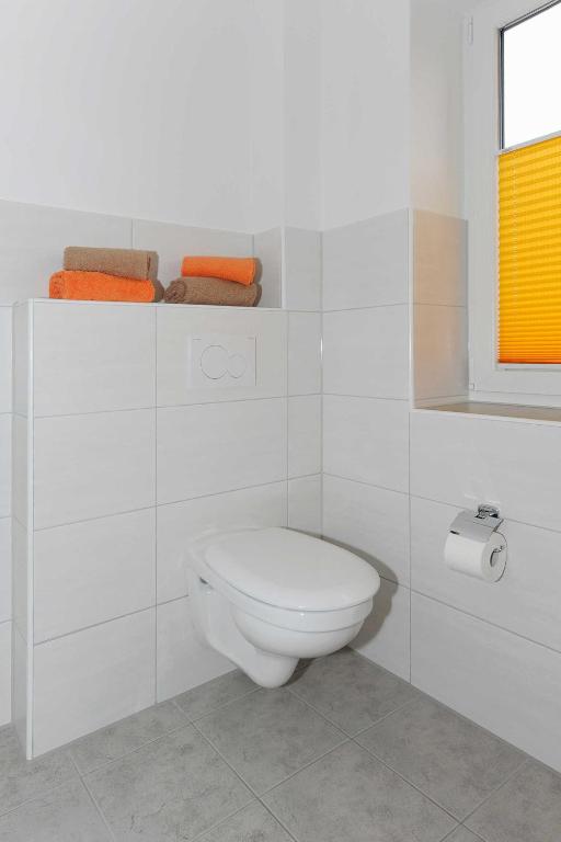Koupelna v ubytování Haus Leuchtturm