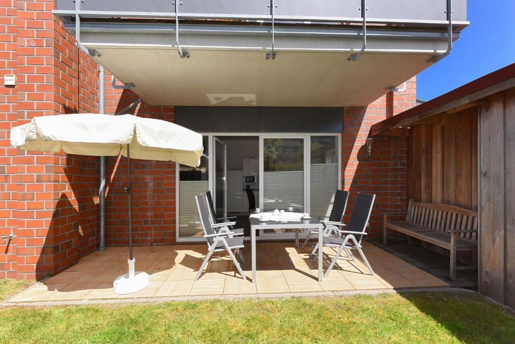 Patio nebo venkovní prostory v ubytování Haus Leuchtturm